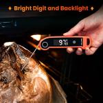 SMARTRO ST49 Digital Thermocouple Instant-Read Meat Thermometer with Ambidextrous Backlit for Food, Grilling, BBQ, Kitchen Cooking, Oil Deep Frying and Candy