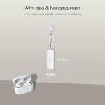 WiFi Hygrometer Thermometer Sensor, Wireless Smart Temperature Humidity Monitor with Remote App Notification Alert, for Home, Greenhouse White (1pack)