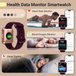 Smartwatch for Women, Compatible with Android & iPhone, 1.8'' Fitness Tracker Watch with Alexa, Call & Notification Alerts, Heart Rate & Sleep Monitor, 120 Sports Modes, Waterproof Watch for Women