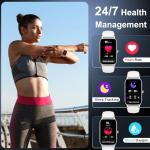Smart Watch for Men Women(Answer/Make Call), 2025 HD Touch Fitness Activity Tracker 1.57” Smartwatch with Heart Rate/Sleep Monitor/Pedometer/113+ Sports, IP68 Waterproof Fitness Watch for Android iOS