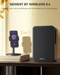 Active Bookshelf Speakers 36W RMS - BT 5.4 Wireless Speaker with 5 Inch Woofer, Silk Dome Tweeter PC Speakers - USB Digital Audio Studio Monitors Bass & Treble Adjust AUX Input for Record Player TV