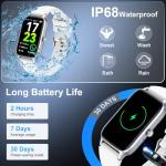 Smart Watch for Men Women(Answer/Make Call), 2025 HD Touch Fitness Activity Tracker 1.57” Smartwatch with Heart Rate/Sleep Monitor/Pedometer/113+ Sports, IP68 Waterproof Fitness Watch for Android iOS