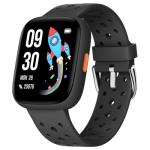 BIGGERFIVE Smart Watch for Kids, 1.8" Fitness Tracker Watch Pedometer, Heart Rate, Sleep Monitor, IP68 Waterproof, Calorie Step Counter, Puzzle Games with/Without APP for Girls Boys Teens 5-16, Black