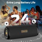 Monster S230 Bluetooth Speaker, Wireless Speaker with 30W Loud Stereo Sound, Wireless Stereo Pairing, 24H Playtime, Bluetooth 6.0 Supports TF Card, AUX for Outdoor