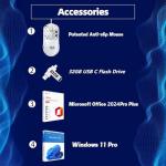 HP All in One Desktop Computer 27 Inch Touchscreen, Intel 12-core Ultra 7 155U (Up to 4.8 GHz), 64GB DDR5, 4TB SSD, Wi-Fi 6, Windows 11 Pro & MS Office Pro 2024 Lifetime License, Patented Mouse