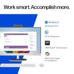 HP 27" All-in-One Touchscreen Desktop Computer, AMD Ryzen AI 7 350, 64GB DDR5-5600 MHz, 4TB SSD, FHD IPS 250Nits Display, Windows 11 Pro, Copilot AI, Private Cam, BT 5.4, KB & Mouse, Accessories