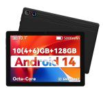 Tablet 10.1 inch 10GB ROM (1TB TF) 64GB ROM WIFI Android14 Bluetooth Dual Camera