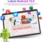 SGIN 10.1" WIFI Tablet Android 12 IPS HD 8GB+128GB Quad-Core Netflix Dual Camera