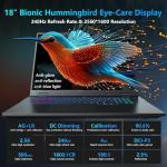 Thunderobot Zero 18 Pro 5090 Gaming Laptop, 18" QHD+ 240Hz 2.5K Hummingbird Display, Core Ultra 9 275HX, GeForce RTX 5090, 64GB DDR5, 8TB SSD, Per-Key RGB, FHD IR Camera, Wi-Fi 6E, Win 11 Home