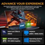 acer Predator 16 AI 16" WQXGA Gaming Laptop, Intel Core Ultra 9-275HX, Geforce RTX 5090, 32GB RAM, 2TB Storage(1TB SSD&1TB Docking Station Set), Per-Key RGB Keyboard, Wi-Fi 7, Win 11 Pro, Black