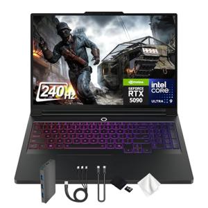 Lenovo Legion Pro 7i 16" WQXGA OLED 240Hz Gaming Laptop, Intel Ultra 9 275HX, GeForce RTX 5090, 32GB DDR5, 2TB Storage(1TB SSD&1TB Docking Station Set), RGB Backlit Keyboard, WiFi 7, Win 11 Pro, Black