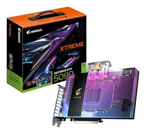 Gigabyte Aorus GeForce RTX 5090 Xtreme Waterforce WB 32G Graphics Card - 32 GB GDDR7, 512 Bit, PCI-E 5.0, 2655 MHz Core Frequency, 3 x DP 2.1a, 1 x HDMI 2.1b, NVIDIA DLSS 4, GV-N5090AORUSX WB-32 GD