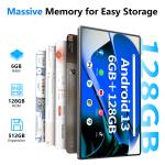 10.51" HD Tablet Pad Android 13 128GB Octa-Core Netflix Dual Camera WiFi5