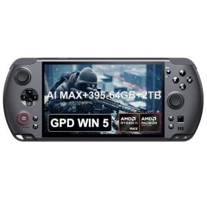 LANRUO GPD Win 5 [AMD AI Max+ 395-64GB+2TB] 7-inch 120Hz Display Mini Handheld Win 11 PC Game Console, Removable Battery, Radeon 8060S Graphics,1920X1080 Touchscreen Laptop Tablet PC