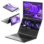 GPD Duo Dual-Screen Laptop: 13.3" OLED Displays, AMD Ryzen AI 9 HX 370, 32GB RAM, 2TB SSD, Stylus Support, 10-Point Touch, 4096 Pressure Levels, Dual 360° Hinge, AI PC