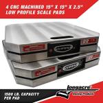 Vehicle Scale, XLI, Electric, 15 in Square, 1500 lb Capacity Pad, Wireless, Case/Controller/Pads, Aluminum, Natural, Kit