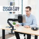 Height Adjustable Tablet Desk Mount for 2-in-1 Laptops & 15.6" Monitors, VESA 10