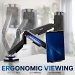 Height Adjustable Tablet Desk Mount for 2-in-1 Laptops & 15.6" Monitors, VESA 10