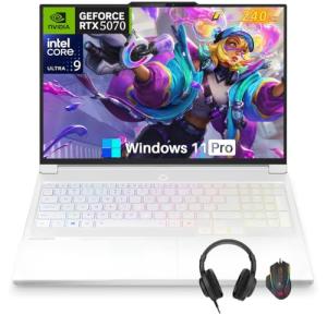 Lenovo Legion 7i Gaming Laptop, GeForce RTX 5070, Intel Ultra 9 275HX Processor, 16" 2.5K 240Hz OLED, 32 GB DDR5, 1 TB SSD, Wi-Fi 7, Backlit Keyboard, Windows 11 Pro, Glacier White, w/Accessories