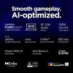 Lenovo Legion 7i Gaming Laptop, GeForce RTX 5070, Intel Ultra 9 275HX Processor, 16" 2.5K 240Hz OLED, 32 GB DDR5, 1 TB SSD, Wi-Fi 7, Backlit Keyboard, Windows 11 Pro, Glacier White, w/Accessories