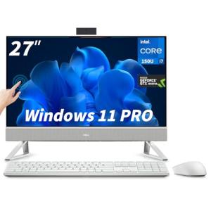Dell Inspiron 7730 All-in-One Desktop Computer, 27" FHD Touch Screen, Intel Core 7-150U(Up to 5.4 GHz), GeForce MX570A, WiFi 6E, Wireless KB & Mouse, Windows 11 Pro, Accessories(64 GB RAM, 2TB SSD)