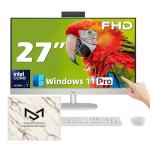 HP All-in-One Desktop, 27” FHD Touch, Intel Ultra 7 155U, 64GB DDR5 RAM, 4TB SSD, Windows 11 Pro, FHD Webcam, Wireless KB & Mouse, Wi-Fi 6, Bluetooth 5.3, Height Adjustable, White Finish