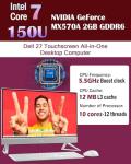 Dell 27 All-in-One Desktop Computer, 27" Touchscreen FHD IPS Display, Core 7 150U(Up to 5.5 GHz), Windows 11 Pro, 32GB RAM, 1TB SSD, Wireless KB & Mouse, NVIDIA GeForce MX570A GDDR6, Wi-Fi 6E