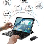 Tablet 10 Inch Android 11, 4GB RAM 64GB ROM 1920x1200 IPS w Keyboard/Mouse
