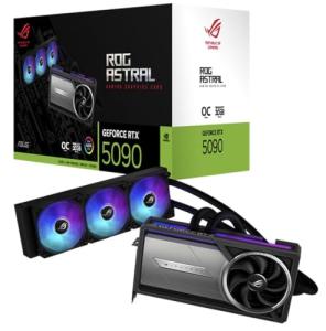 ASUS GeForce RTX 5090 Astral LC Overclocked Liquid Cooled 32GB GDDR7 PCIe 5.0 Graphics Card, 7680 x 4320 Maximum Resolution, Full Height, Triple Slot