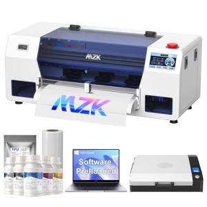 MZK A3 Plus DTF Printer F1080 Printhead Durable and Anti-Blocking(XP600 Gen2),Automatic Timed Cleaning Mode+Ink Anti-Clog Filter,2X-Speed Compared to L1800,Dual Ink Level Alert,Gift Ink 2 Years