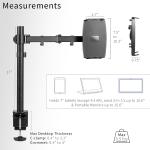 Universal Tablet Desk Mount, Single Arm Adapter for 2-in-1 Laptops, Holds up ...