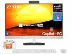 HP 27 Inch All in One Touchscreen Desktop Computer | AMD Ryzen AI 7 350 (Up to 5 GHz) | 64 GB DDR5, 4 TB SSD | FHD IPS Display | Copilot+ PC | Wi-Fi 6 | Windows 11 Pro | Wireless Keyboard and Mouse