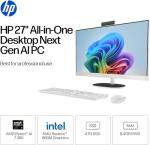 HP 27 inch FHD All in One Touchscreen Desktop Computer, AMD Ryzen AI 7 350 (8-Core), 64GB DDR5, 4TB SSD, Copilot AI, Wi-Fi 6, Bluetooth 5.4, Wireless Keyboard & Mouse, Windows 11 Pro, Accessories
