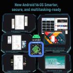 10.1 inch Android 16 Tablet 30GB RAM 128GB ROM (2TB TF) 6200mah Dual Camera WiFi