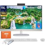 HP All in One Desktop Computer 27 Inch, Intel Ultra 7-155U(Up to 4.8 GHz), 27" FHD IPS Touchscreen, 64 GB DDR5, 4 TB SSD, Adjustable Angle, Wi-Fi 6, Ethernet, Windows 11 Pro, W/Accessories