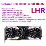 Graphics cardsFit for MAXSUN RTX 3060Ti Icraft 8GB GDDR6 GPU NVIDIA Computer PC 256Bit DP*3 PCI Express X16 4.0 RGB Gaming Video Graphics Card