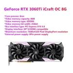 Graphics cardFit for MAXSUN RTX 3060Ti iCraft 8GB GDDR6 GPU NVIDIA Computer PC 256bit DP*3 PCI Express X16 4.0 RGB Gaming Video Graphics Card