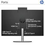 HP 23.8" FHD Touchscreen Next Gen All-in-One Desktop Computer for Office, AMD Ryzen AI 5 CPU, 64GB DDR5, 4TB PCIe SSD, HDMI, Type-C, Wi-Fi 6, Wireless KB&Mouse, Win11, Jet Black