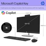 HP 23.8" FHD Touchscreen Next Gen All-in-One Desktop Computer for Office, AMD Ryzen AI 5 CPU, 64GB DDR5, 4TB PCIe SSD, HDMI, Type-C, Wi-Fi 6, Wireless KB&Mouse, Win11, Jet Black