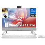 Dell 27 Inch All-in-One Desktop, Intel Core 7 150U, 32GB DDR5 RAM, 1TB SSD, FHD Touch Display, NVIDIA GeForce MX570A, Wi-Fi 6E, Bluetooth 5.3, Windows 11 Pro, for Home Office, Work and Everyday Use