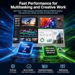 Dell 27 Inch All-in-One Desktop, Intel Core 7 150U, 32GB DDR5 RAM, 1TB SSD, FHD Touch Display, NVIDIA GeForce MX570A, Wi-Fi 6E, Bluetooth 5.3, Windows 11 Pro, for Home Office, Work and Everyday Use