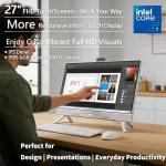 Dell All-in-One 27" Desktop - 27 inch FHD Touchscreen, Intel Core 7 150U (Up to 5.4GHz), NVIDIA GeForce MX570A, 32GB DDR5 RAM, 1TB SSD, Windows 11 Pro for Office & Home Work - White