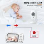 New 3.5'' Video Baby Monitor Night Vision Security Cam 2.4G Mother Kid 2 Way Audio Talk Video Surveillance Cam With Temperature
