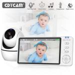 5.0 Inch Video Baby Monitor With Pan Tilt Camera Wireless Two Way Audio Night Vision Security Babysitter VOX Wake Up USB Charge