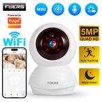 Fuers 5MP WiFi Camera Works With Tuya Smart Home Indoor Wireless IP Surveillance Camera AI Detect Security Baby Monitor
