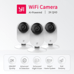 YI Pro 3pc Kits 2K Home Camera Wi-Fi IP Security Surveillance Smart System with Night Vision Baby Monitor on iOS, Android App