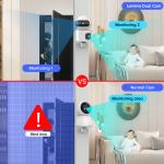 Lenovo 4K IP Camera 5G WiFi Dual Lens Smart Home Auto Tracking CCTV Camera Wireless Surveillance Camera Security Baby Monitor