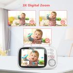 VB603 Video Baby Monitor 2.4G Wireless With 3.2 Inches LCD 2 Way Audio Talk Night Vision Surveillance Security Camera Babysitter