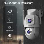 Lenovo 4K WiFi Surveillance Camera 5G Wifi Outdoor Dual Lens PTZ IP Cameras Auto Tracking Audio Video ONVIF Security CCTV Camera