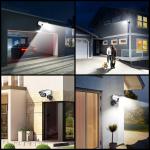 Outdoor Motion Sensor Solar Lights 2000 Lumens 77LED Solar Motion Sensor LED Light Outdoor Camera Wireless Security Floodlights